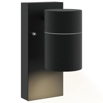 VidaXL Buiten wandlamp 2 pcs zwart 6,5 x 10,5 x 16 cm rvs en glas