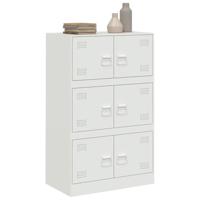 Dressoir 67x39x107 cm staal wit - thumbnail