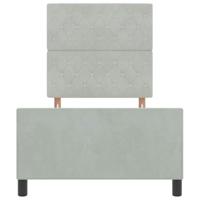 Bedframe met hoofdeinde Lichtgrijs 100 x 200 cm Fluweel - thumbnail