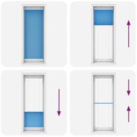 Pliss rolgordijn 70x200 cm stofbreedte 69,4 cm polyester blauw - thumbnail