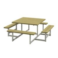 Picknicktafel Vierkant Blokhus Geimpregneerd Hout - thumbnail