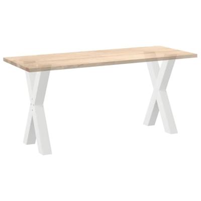 Eettafelpoten 2 st X-vormig 60x(72-73) cm staal wit