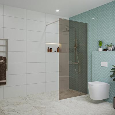 Fortifura Galeria inloopdouche - 100x200cm - rookglas - wandarm - Geborsteld RVS PVD (RVS) SW797940/SW797908 Fortifura Galeria inloopdouche - 100x200cm - rookglas - wandarm - Geborsteld RVS PVD (RVS) SW797940/SW797908