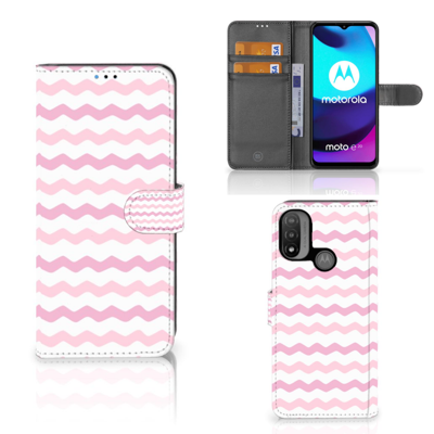 Motorola Moto E20 | E30 | E40 | Telefoon Hoesje | Waves Roze