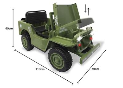 Jamara Ride-on Jeep Willys MB Army groen 12V Jamara Ride-on Jeep Willys MB Army groen 12V