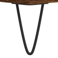 Platenkast 85x38x48 cm bewerkt hout bruin eikenkleur - thumbnail
