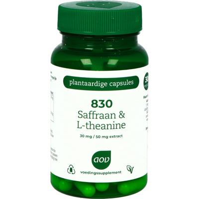 AOV 830 Saffraan L-Theanine Capsules AOV 830 Saffraan L-Theanine Capsules