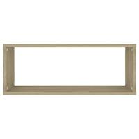 Wandschappen kubus 4 st 60x15x23 cm bewerkt hout sonoma eiken - thumbnail