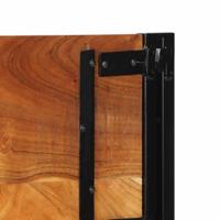 Hoofdeinde 120 cm massief hout acacia en ijzer - thumbnail