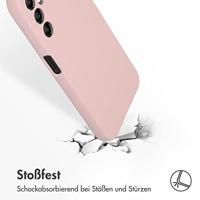 Accezz Liquid Silicone Backcover Samsung Galaxy A14 (5G) Telefoonhoesje Roze - thumbnail