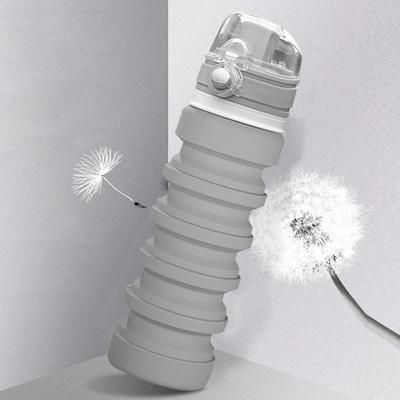 500mL buiten reizen siliconen opvouwbare waterkoker telescopische Cup Sport drinken Bottle(Grey)