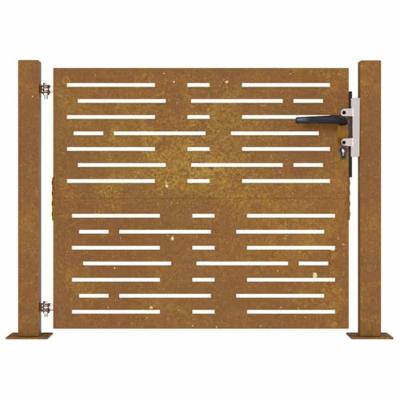 VidaXL Poort 105x105 cm vierkant cortenstaal