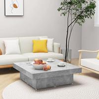 VidaXL Salontafel 90x90x28 cm bewerkt hout betongrijs - thumbnail