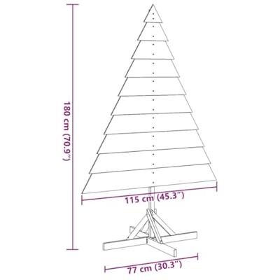VidaXL Kerstdecoratie kerstboom 180 cm massief hout VidaXL Kerstdecoratie kerstboom 180 cm massief hout
