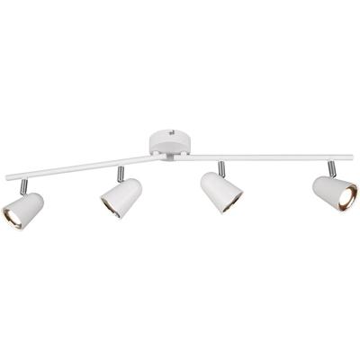 Energiezuinige LED Plafondspot 12W. Warm Wit 3000K. 4-lichts. Mat Wit