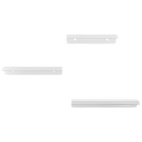 Wandschappen 3 st roestvrijstaal zilverkleurig - thumbnail