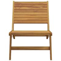 Tuinstoel massief teakhout - thumbnail