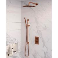 Inbouw Regendouche Set Brauer Copper Edition Gebogen Wanduitloop Ronde Hoofddouche 30 cm Met Glijstang Koper Brauer - thumbnail