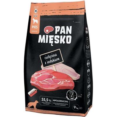 PAN MIĘSKO Kalfsvlees met kalkoen - droog hondenvoer - 9kg