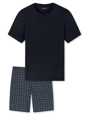 Schiesser Schiesser Pyjama Short nightblue 181157 54/XL
