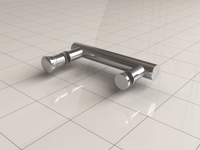 Losse Deurgreep Wiesbaden Type 3 Chroom - thumbnail