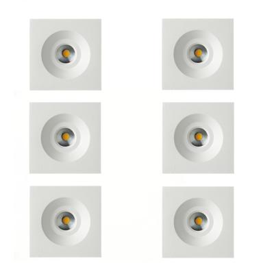 Set van 6 Ivy Inbouwspot Vierkant Wit Set van 6 Ivy Inbouwspot Vierkant Wit