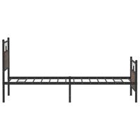 Bedframe zonder matras bewerkt hout bruin eikenkleur 100x190 cm - thumbnail