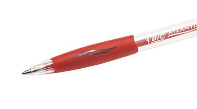 Balpen Bic Atlantis classic grip clic medium rood