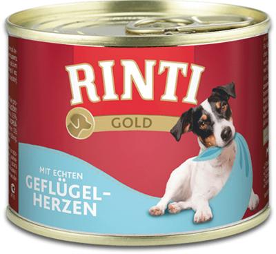 RINTI Gold Poultry hearts - natvoer voor honden - 185g