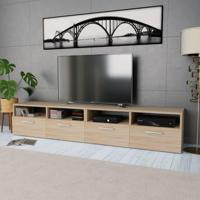 Tv-meubels 2 st 95x35x36 cm bewerkt hout eikenkleurig - thumbnail