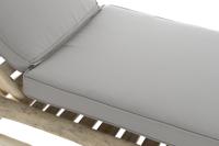 Solstol DKD Home Decor Natuurlijk Teakboom Polyester Lichtgrijs (209 x 86 x 35 cm) - thumbnail