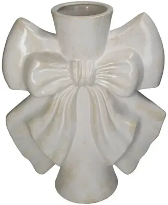 Kersten vaas aardewerk strik 27x11x32.5cm ivoor