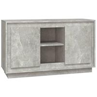 Dressoir 102x35x60 cm bewerkt hout betongrijs - thumbnail