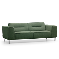 2,5-Zitsbank Bora Donkergroen Stof - thumbnail