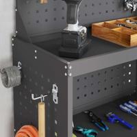 Gereedschapswagen Zwart 65 x 35 x 111 cm Poedergecoat staal - thumbnail