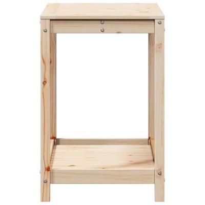 VidaXL Oppottafel met schap 82,5x50x75 cm massief grenenhout