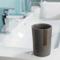 Tandenborstelbeker vrijstaand Sealskin Pierra polyresin Grijs - thumbnail