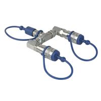Showtec CO2 3/8 Q-lock 2-weg splitter - thumbnail