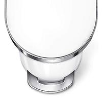 simplehuman CW2069 vuilnisbak 45 l Overige Roestvrijstaal Roestvrijstaal, Wit - thumbnail