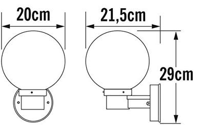 KonstSmide BollampNemi met schemersensor zwart - 7322-750