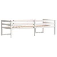 Kinderbedframe massief grenenhout wit 80x200 cm - thumbnail
