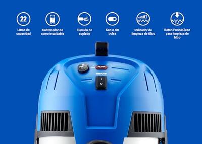 NILFISK blue line nat/droog stofzuiger "multi ii 22 inox eu". vacuum cleaner multi 2-22 inox - thumbnail