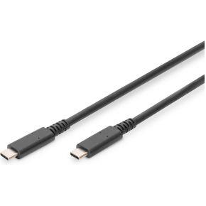 Digitus AK-300343-008-S USB-kabel USB 3.2 Gen2, USB 3.2 Gen2x2, USB 3.2 Gen1 USB-C, USB-C stekker 0.80 m Zwart Flexibel, Afgeschermd, Met USB Digitus AK-300343-008-S USB-kabel USB 3.2 Gen2, USB 3.2 Gen2x2, USB 3.2 Gen1 USB-C, USB-C stekker 0.80 m Zwart Flexibel, Afgeschermd, Met USB