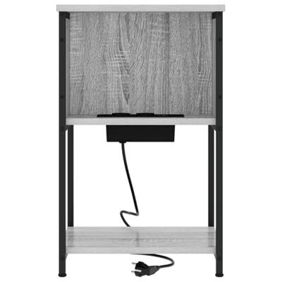 Nachtkastje 2 pcs Grijs sonoma 38 x 31 x 61 cm Bewerkt hout