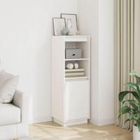 Hoge kast 37x34x110 cm massief grenenhout wit - thumbnail