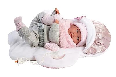 Babypop Mimi Lachebekje met reiswieg - 42 cm