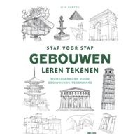 Deltas Stap voor stap gebouwen leren tekenen hobbyboek - thumbnail