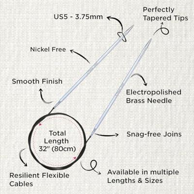 Knitpro Nova Cubics Rondbreinaalden 80cm