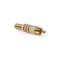 Nedis RCA-Connector | Male | Soldeer | 7.0 mm | Goud / Rood | 10 Stuks | 1 stuks - CAGP24900RD CAGP24900RD - thumbnail