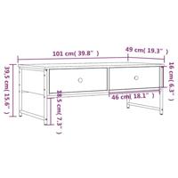 Salontafel 101x49x39,5 cm bewerkt hout sonoma eikenkleurig - thumbnail